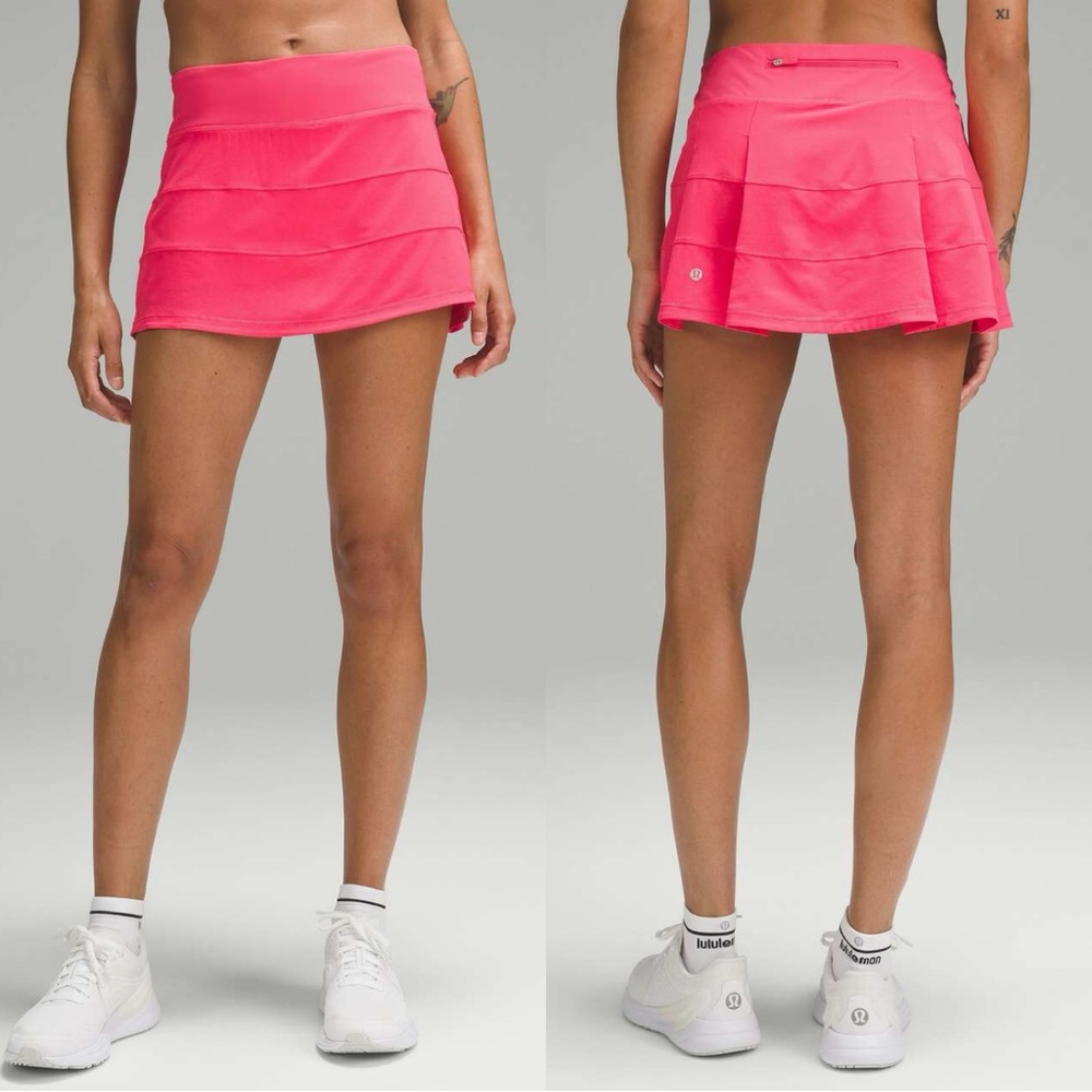 Lululemon Pace Rival Mid Rise Skirt Lip Gloss Size 12